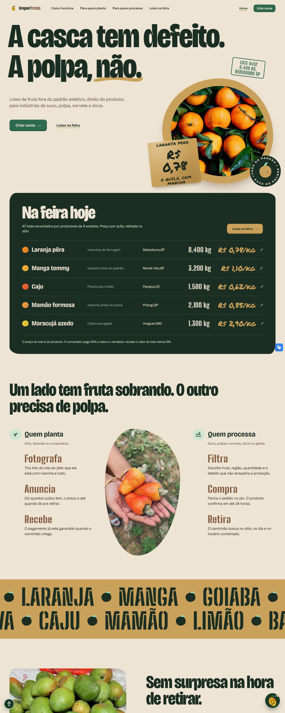 Site do ImperFruta inteiro